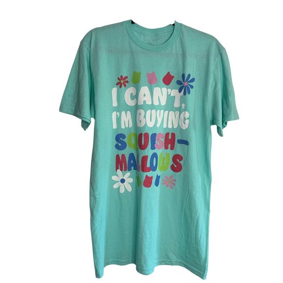 SQUISHMALLOWS New "I can't, I'm Buying Squishmallows." Graphic Tee Size M - Picture 1 of 4